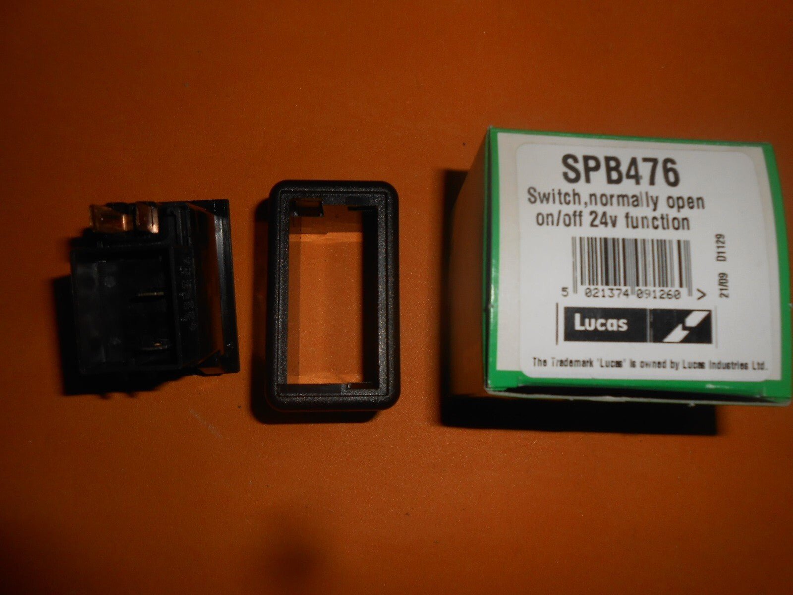 LUCAS ROCKER SWITCH with Mounting Frame 24volt - SPB476 (choice of decals) - Vroom Classics