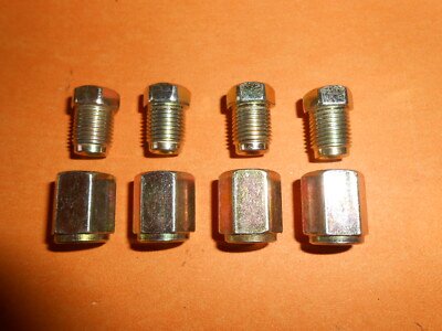 M10 x 1mm Male & Female Metric Brake Pipe Fittings Unions 3/16" Pipe x4 - Vroom Classics