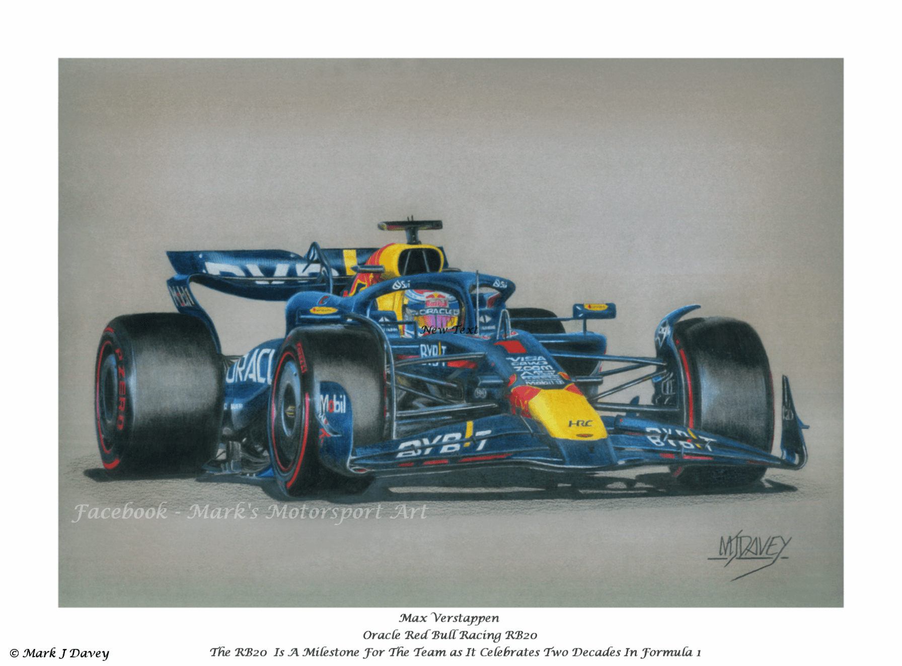 Max Verstappen in the Red Bull RB20 - Limited Edition Giclee Print - Vroom Classics