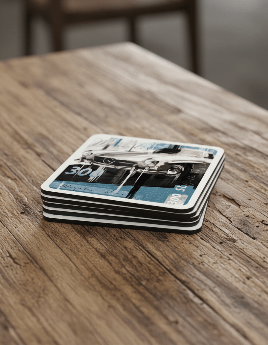 Mercedes - Benz 300SL Gullwing Pop Art Coasters - Vroom Classics
