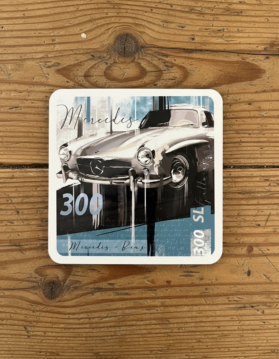 Mercedes - Benz 300SL Gullwing Pop Art Coasters - Vroom Classics