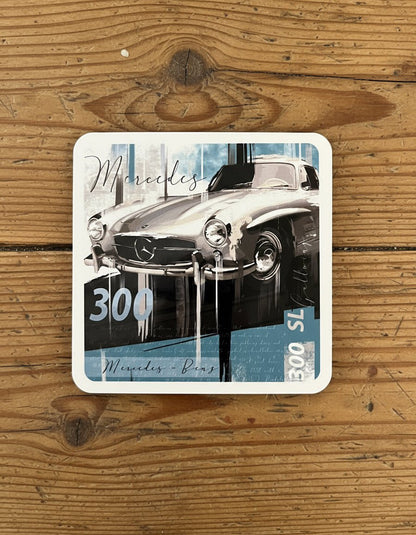 Mercedes - Benz 300SL Gullwing Pop Art Coasters - Vroom Classics