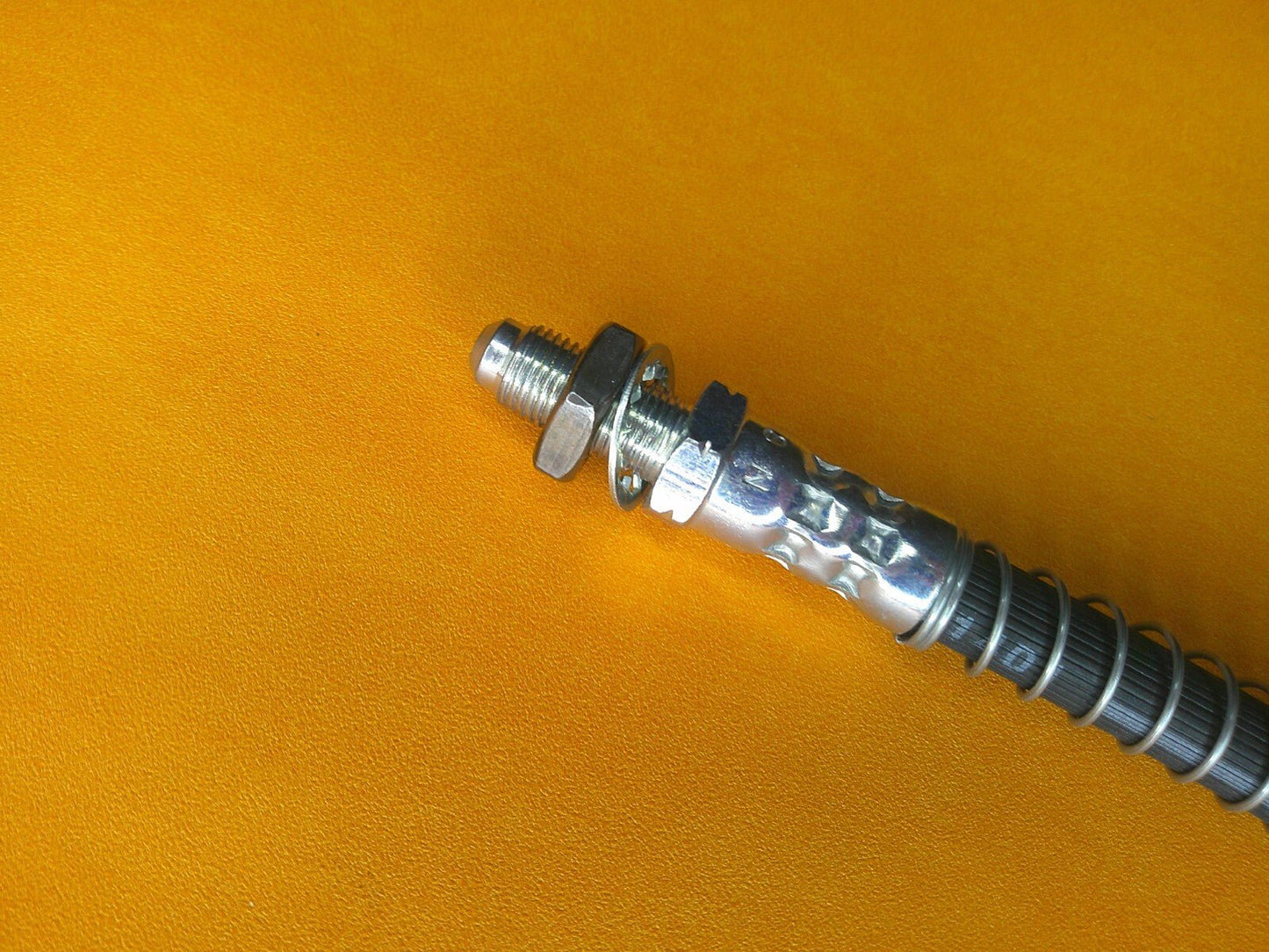 METRIC HYDRAULIC BRAKE HOSE 420mm total length (ARMOURED) Borg & Beck - Vroom Classics