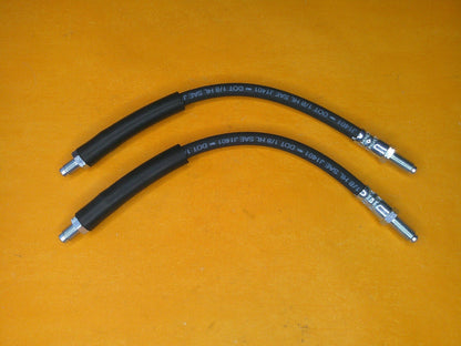 METRIC THREAD M10 x1.0 315mm long BRAKE HOSES PAIR - Vroom Classics