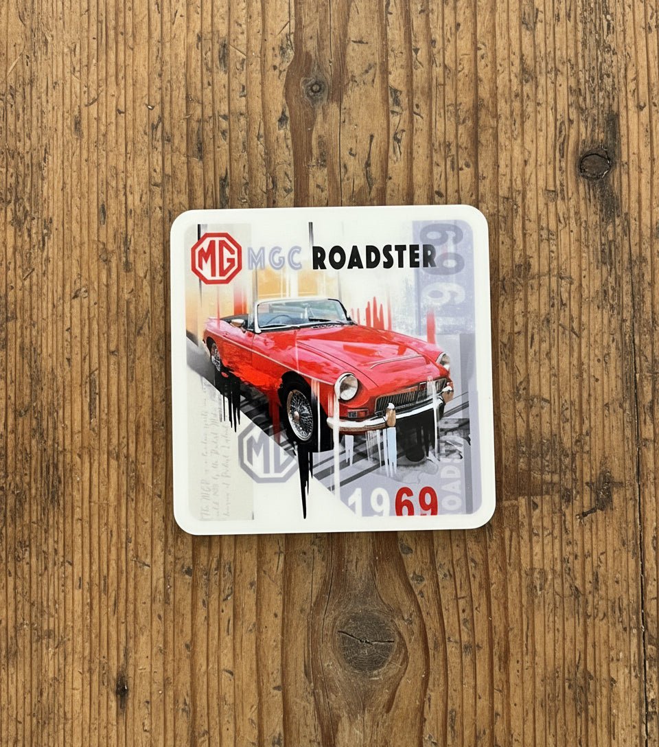 MG C Roadster Pop Art Coasters - Vroom Classics