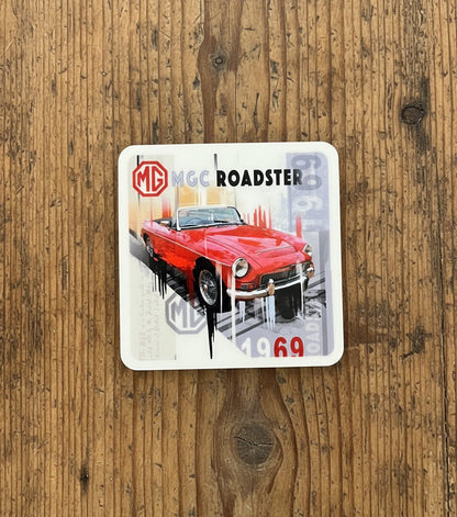 MG C Roadster Pop Art Coasters - Vroom Classics