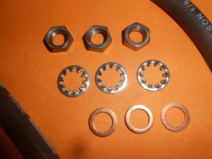 MG MGB GT ROADSTER & V8 (1962 - 1975) FRONT & REAR BRAKE HOSES + Nuts & washers - Vroom Classics