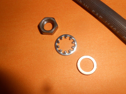 MG MGB GT ROADSTER & V8 (1962 - 80) REAR BRAKE HOSE + nut & washers - BFH4166 - Vroom Classics