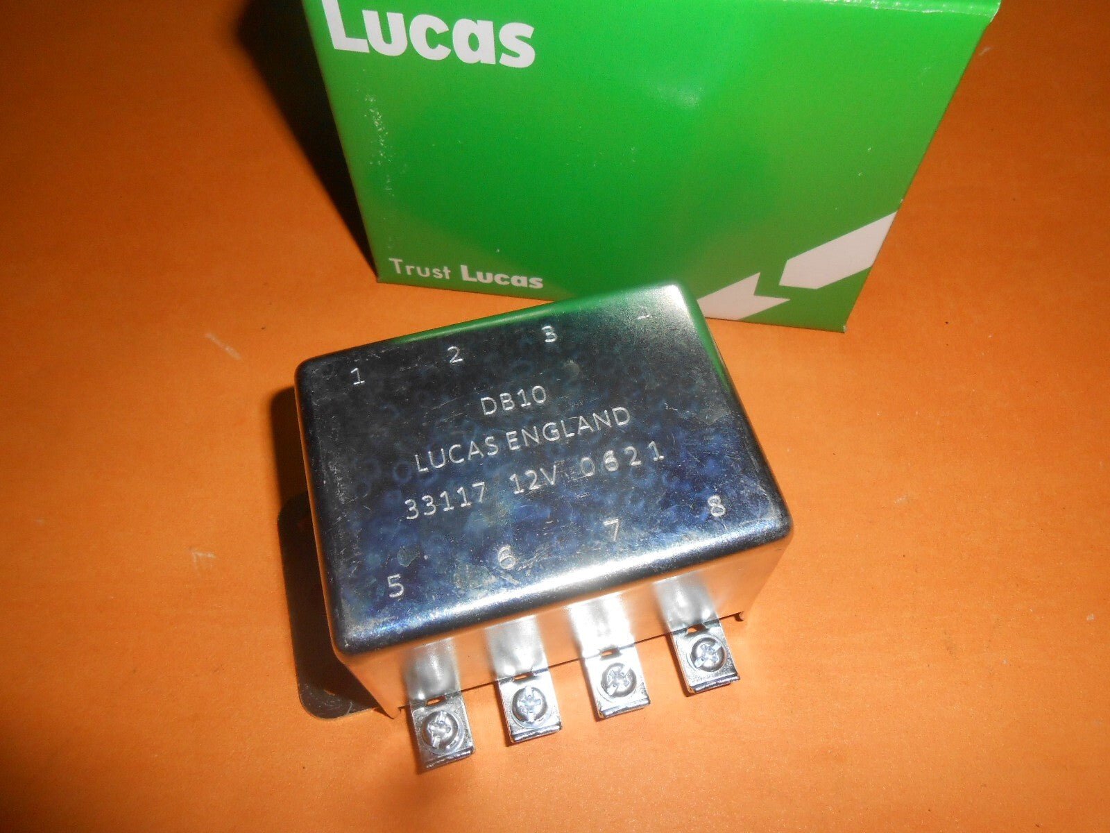 MG TC TD TF FLASHER UNIT RELAY Genuine Lucas DB10, 33117 - Vroom Classics
