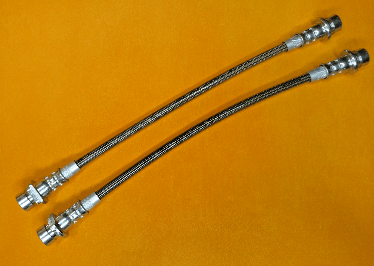 MG ZR 105 120 160 & TD(2001 - 2005)STAINLESS STEEL REAR BRAKE HOSES PAIR - GBH90285 - Vroom Classics