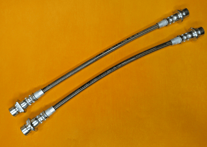 MG ZR 105 120 160 & TD(2001 - 2005)STAINLESS STEEL REAR BRAKE HOSES PAIR - GBH90285 - Vroom Classics