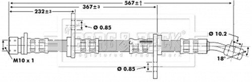 MG ZS 120 180 & TD (2001 - 2005) REAR BRAKE HOSES PAIR - GBH90287 - Vroom Classics