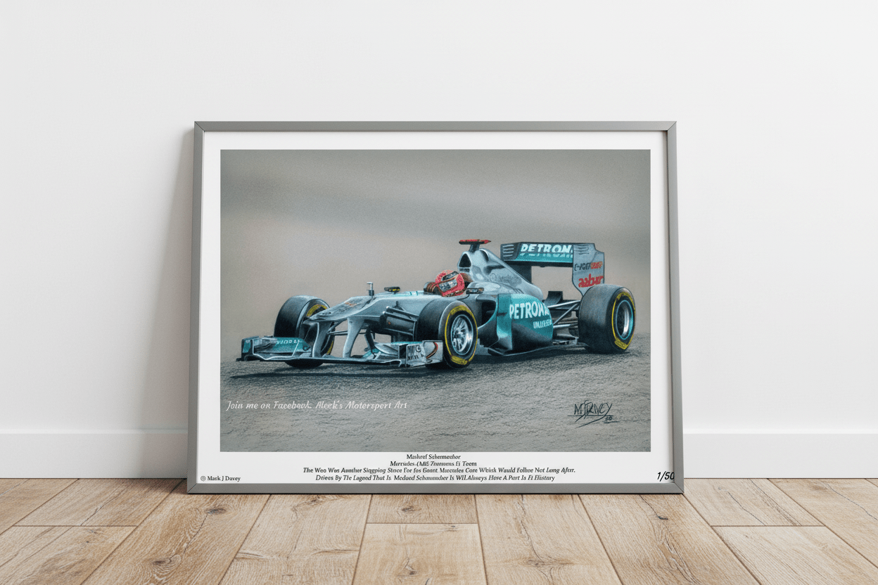 Michael Schumacher in the Mercedes - Benz W02, 2011 British GP - Limited Edition Giclee Print - Vroom Classics