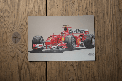 Michael Schumacher in the mighty Ferrari F2004 Christmas Cards - Vroom Classics