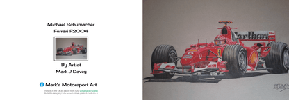 Michael Schumacher in the mighty Ferrari F2004 Christmas Cards - Vroom Classics