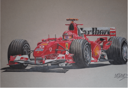 Michael Schumacher in the mighty Ferrari F2004 Christmas Cards - Vroom Classics