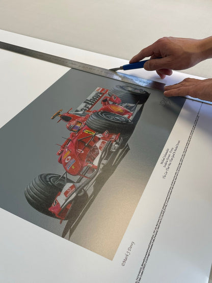 Michael Schumacher in the mighty Ferrari F2004 - Limited Edition Giclee Print - Vroom Classics