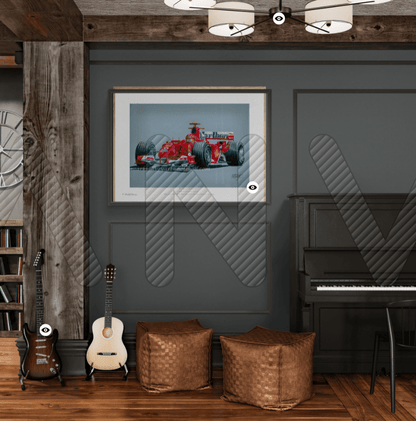 Michael Schumacher in the mighty Ferrari F2004 - Limited Edition Giclee Print - Vroom Classics