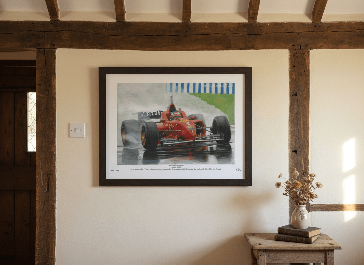 Michael Schumacher’s First Ferrari Win - Limited Edition Giclee Print - Vroom Classics