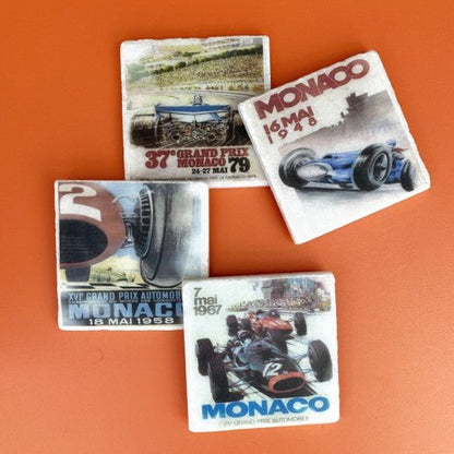 Monaco F1 Posters Coaster Set - Vroom Classics