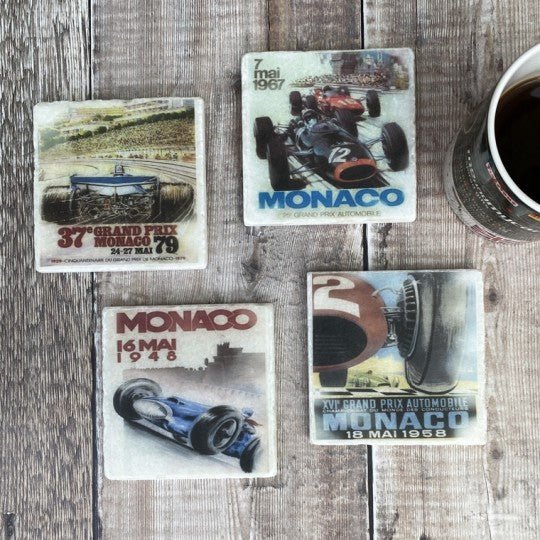 Monaco F1 Posters Coaster Set - Vroom Classics