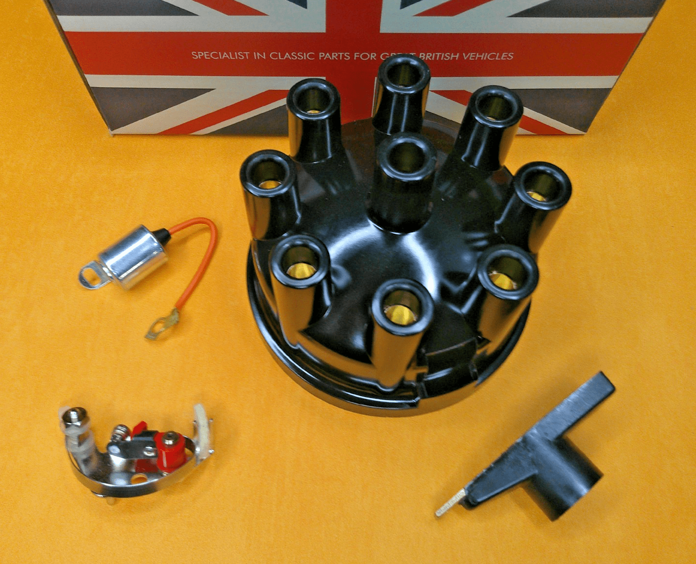 MORGAN Plus 8, V8 (1973 - 75) DISTRIBUTOR CAP, POINTS, ROTOR ARM, CONDENSER - Vroom Classics