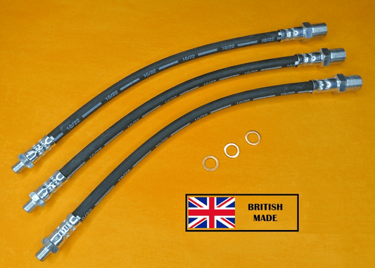 MORRIS MINOR II & MORRIS 1000 (1962 - 1971) FRONT & REAR BRAKE HOSES (Set of 3) - Vroom Classics