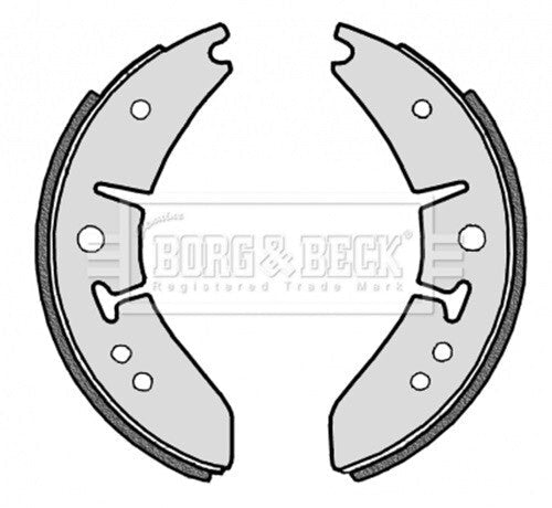 MORRIS MINOR MORRIS 1000(1962 - 71) 8" Drum FRONT BRAKE SHOES - GENUINE BORG & BECK - Vroom Classics