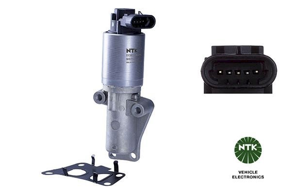 NGK Electric EGR Valve EGE5 - V078 / 93255 with gaskets/seals 5 Pin Connector - Vroom Classics