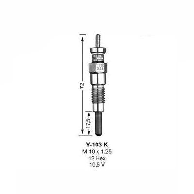 NGK Glow Plug Y-103K (6325) - Vroom Classics