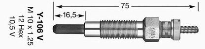NGK Glow Plug Y - 106V (6926) - Vroom Classics