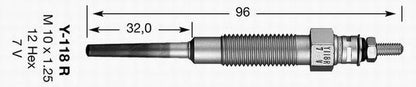 NGK Glow Plug Y - 118R (2187) - Vroom Classics