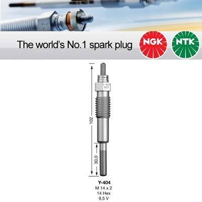 NGK Glow Plug Y - 404 (6829) - Vroom Classics