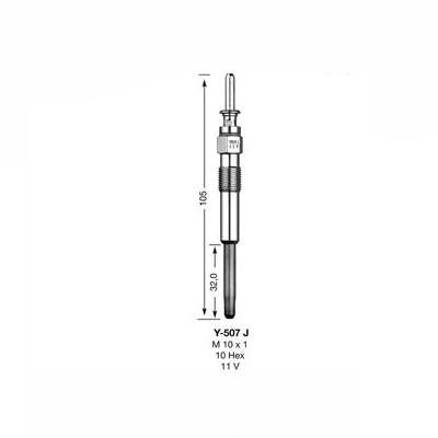 NGK Glow Plug Y-507J (6897) - Vroom Classics