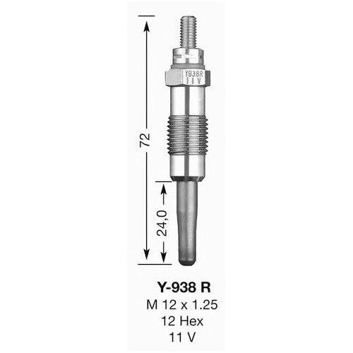 NGK Glow Plug Y-938R Y938R (5267) - Vroom Classics