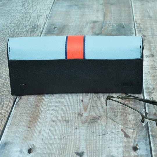 No 20 Blue Gulf Racing Stripe Glasses Case - Vroom Classics