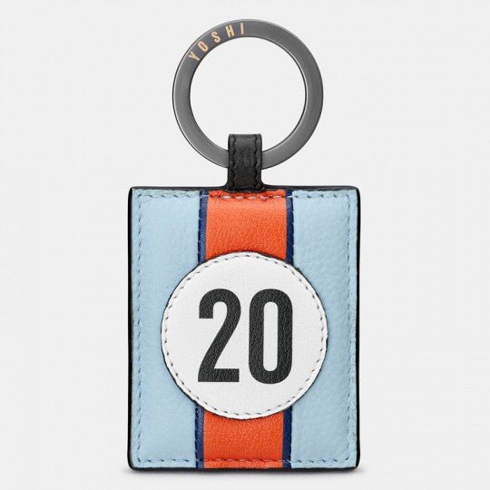 No 20 Blue Gulf Racing Stripe Keyring - Vroom Classics