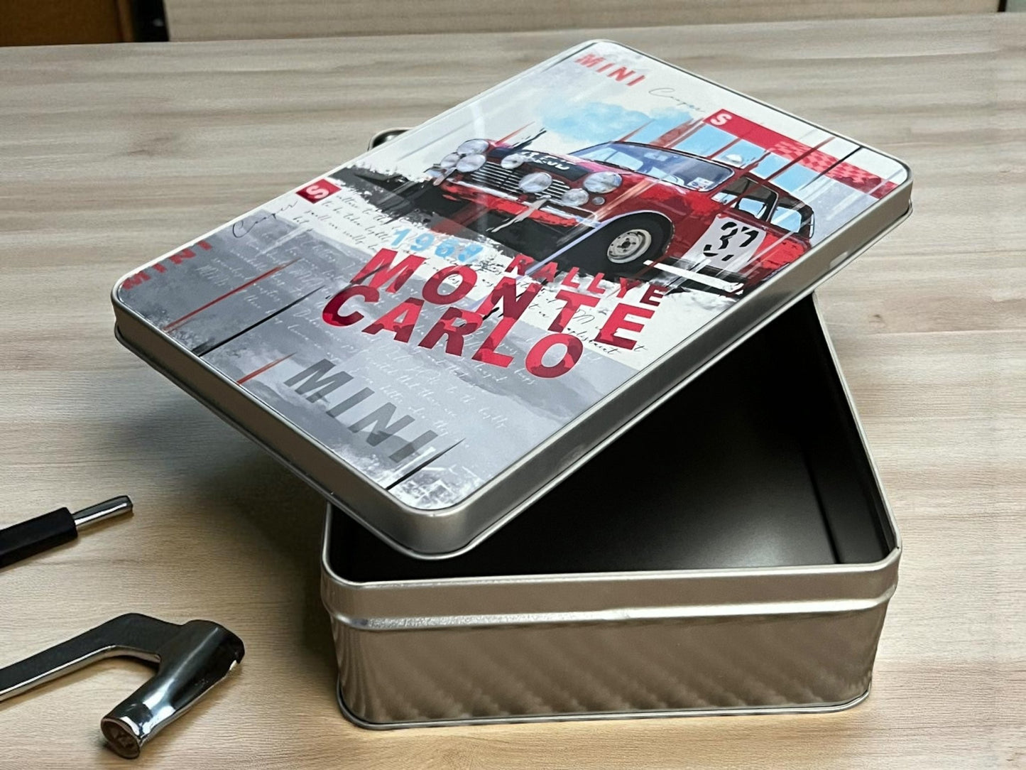 Paddy Hopkirk's Legendary Mini Tribute Metal Storage Box - Vroom Classics