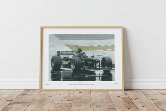 Pedro Diniz and the Arrows A19 Against the Rain- Limited Edition Giclee Print - Vroom Classics