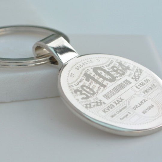Personalised Tax Disc Keyring - Vroom Classics