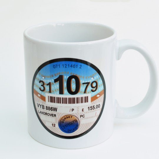 Personalised Tax Disc Mug - Vroom Classics