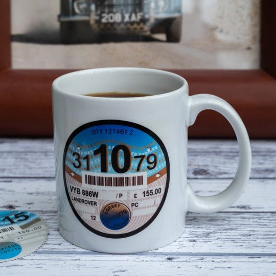 Personalised Tax Disc Mug - Vroom Classics