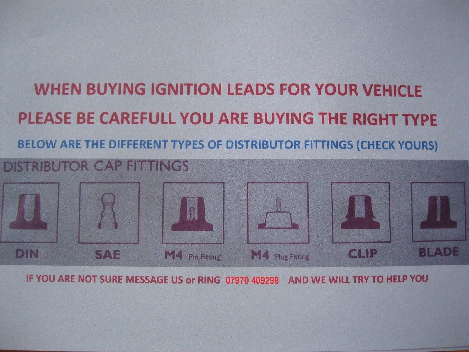 PEUGEOT 305, 405 1.6, 1.9 (1988 - 91) SAE fittings IGNITION PLUG LEAD SET - OEF057 - Vroom Classics