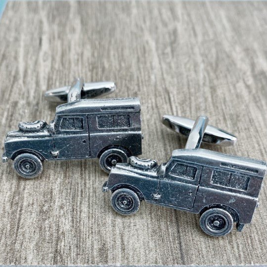 Pewter Land Rover Cufflinks - Vroom Classics