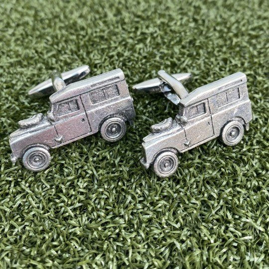 Pewter Land Rover Cufflinks - Vroom Classics