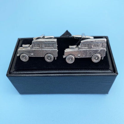 Pewter Land Rover Cufflinks - Vroom Classics