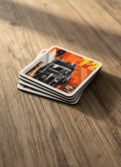 Porsche 911 Targa Pop Art Coasters - Vroom Classics