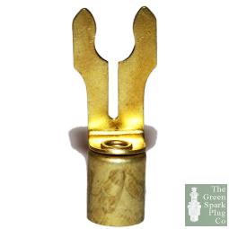 Rajah Spark Plug Forked Terminal Brass 7mm Cable - Vroom Classics