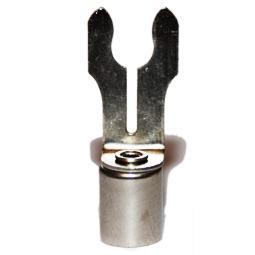 Rajah Spark Plug Forked Terminal Nickel Plated Brass 7mm Cable - Vroom Classics