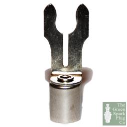 Rajah Spark Plug Forked Terminal Nickel Plated Brass 7mm Cable - Vroom Classics